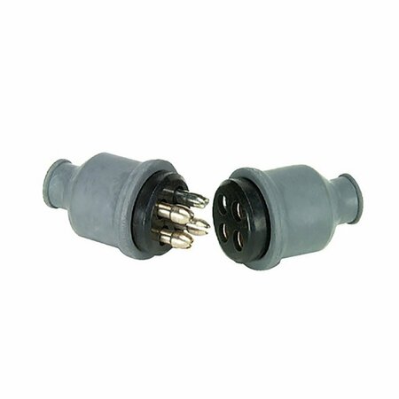 COLE HERSEE 4 Pole Plug and Socket Connector w/Rubber Cap M-115-BP